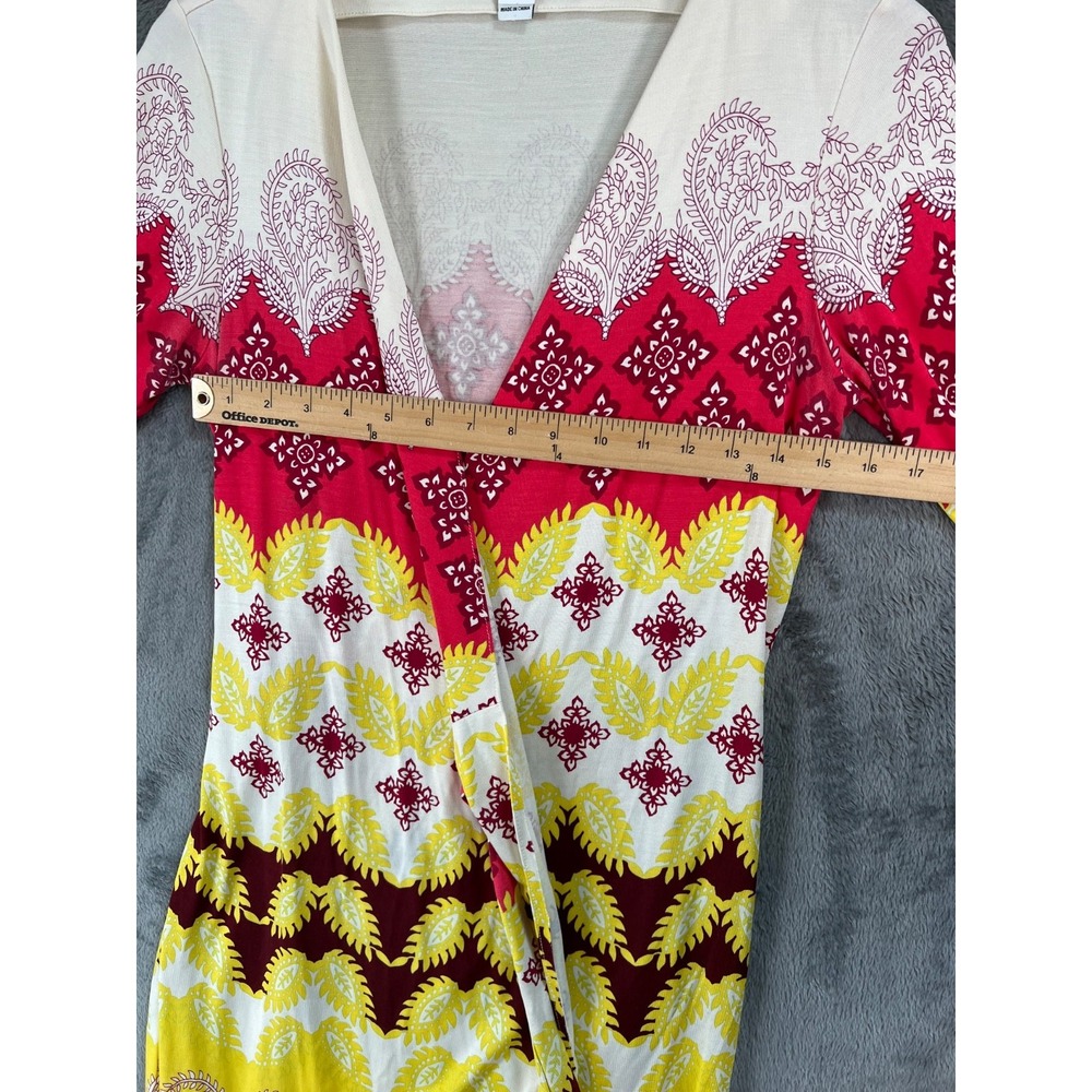 Diane Von Furstenberg Julian Wrap Dress Size 10 Silk Jersey Ethnic Print - Picture 8 of 12